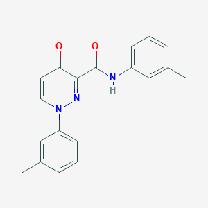 molecular formula C19H17N3O2 B11391219 N,1-bis(3-methylphenyl)-4-oxo-1,4-dihydropyridazine-3-carboxamide 