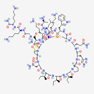 molecular formula C106H175N35O24S4 B1139123 tertiapin-Q CAS No. 252198-49-5