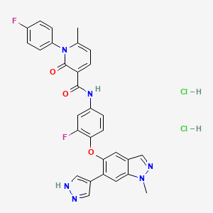molecular formula C30H24Cl2F2N6O3 B1139136 Merestinib dihydrochloride CAS No. 1206801-37-7