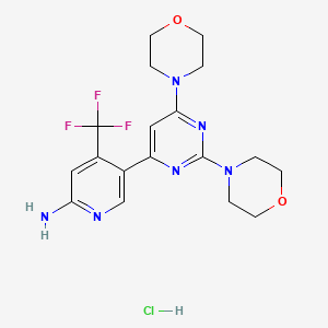 molecular formula C18H22ClF3N6O2 B1139140 Buparlisib Hydrochloride CAS No. 1312445-63-8