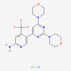 molecular formula C18H22ClF3N6O2 B1139140 Buparlisib hydrochloride CAS No. 1312445-63-8