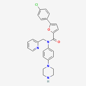 molecular formula C27H25ClN4O2 B1139142 MK2-IN-1 CAS No. 1314118-92-7