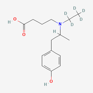 molecular formula C15H18D5NO3 B1139145 O-desmethyl Mebeverine acid D5 CAS No. 1329488-46-1