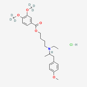 molecular formula C25H30D6ClNO5 B1139146 Mebeverine (D6 Hydrochloride) CAS No. 1329647-20-2