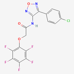 molecular formula C16H7ClF5N3O3 B11391469 N-[4-(4-chlorophenyl)-1,2,5-oxadiazol-3-yl]-2-(pentafluorophenoxy)acetamide 