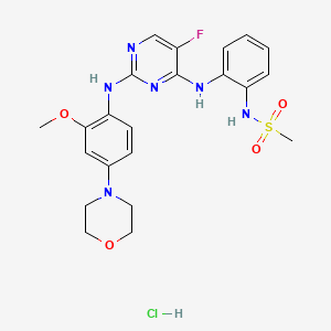 molecular formula C22H26ClFN6O4S B1139147 CZC-25146 hydrochloride CAS No. 1330003-04-7