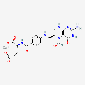 (4-((((S)-2-Amino-5-formyl-4-oxo-1,4,5,6,7,8-hexahydropteridin-6-yl)methyl)amino)benzoyl)-L-glutamic acid, calcium salt(1:1)