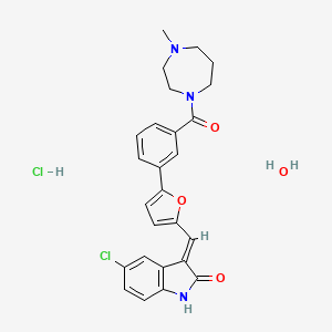 molecular formula C26H27Cl2N3O4 B1139166 CX-6258 (hydrochloride hydrate) CAS No. 1353858-99-7