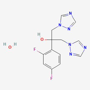 molecular formula C13H14F2N6O2 B1139179 Fluconazole hydrate 