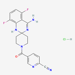 molecular formula C19H16F2N6O.HCl B1139195 AR-C102222 (hydrochloride) CAS No. 253771-21-0