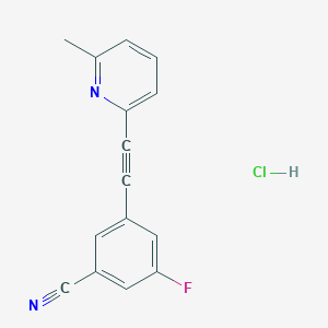 molecular formula C15H9FN2.HCl B1139196 MFZ 10-7 (hydrochloride) CAS No. 1224431-15-5