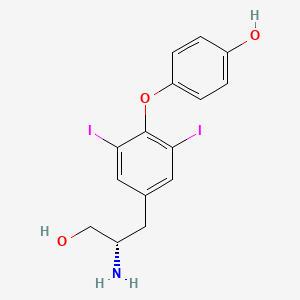 B1139199 4-{4-[(2s)-2-Amino-3-Hydroxypropyl]-2,6-Diiodophenoxy}phenol CAS No. 1380782-27-3