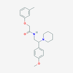 molecular formula C23H30N2O3 B11392042 N-[2-(4-methoxyphenyl)-2-(piperidin-1-yl)ethyl]-2-(3-methylphenoxy)acetamide 