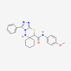 molecular formula C23H25N5O2S B11392049 N-(4-methoxyphenyl)-3'-phenylspiro[cyclohexane-1,6'-[1,2,4]triazolo[3,4-b][1,3,4]thiadiazine]-7'-carboxamide 
