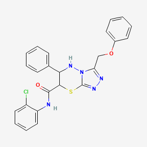 molecular formula C24H20ClN5O2S B11392082 N-(2-chlorophenyl)-3-(phenoxymethyl)-6-phenyl-6,7-dihydro-5H-[1,2,4]triazolo[3,4-b][1,3,4]thiadiazine-7-carboxamide 