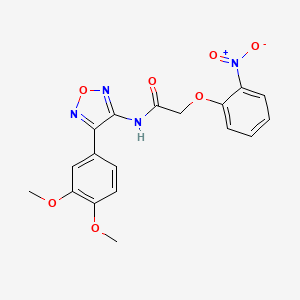 molecular formula C18H16N4O7 B11392094 N-[4-(3,4-dimethoxyphenyl)-1,2,5-oxadiazol-3-yl]-2-(2-nitrophenoxy)acetamide 