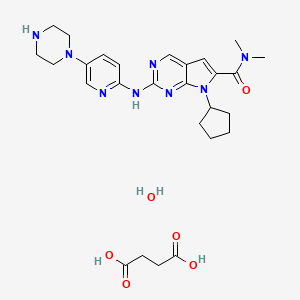 molecular formula C27H38N8O6 B1139211 LEE011琥珀酸盐水合物 CAS No. 1374639-79-8