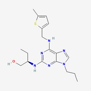 (2R)-2-[[6-[(5-methylthiophen-2-yl)methylamino]-9-propylpurin-2-yl]amino]butan-1-ol