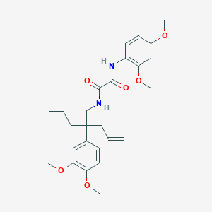 molecular formula C26H32N2O6 B11392242 N-(2,4-dimethoxyphenyl)-N'-[2-(3,4-dimethoxyphenyl)-2-(prop-2-en-1-yl)pent-4-en-1-yl]ethanediamide 