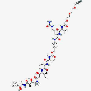 molecular formula C67H106N10O16 B1139226 Acetylene-linker-Val-Cit-PABC-MMAE 