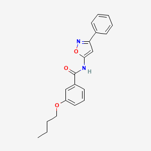 molecular formula C20H20N2O3 B11392377 3-butoxy-N-(3-phenyl-1,2-oxazol-5-yl)benzamide 