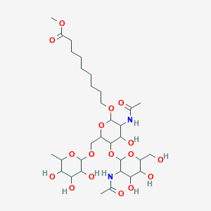8-Methoxycarbonyloctyl2-acetamido-4-O-(2-acetamido-2-deoxy-b-D-glucopyranosyl)-2-deoxy-6-O-(a-L-fucopyranosyl)-b-D-glucopyranoside