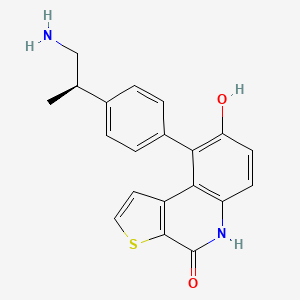 9-[4-[(2R)-1-aminopropan-2-yl]phenyl]-8-hydroxy-5H-thieno[2,3-c]quinolin-4-one