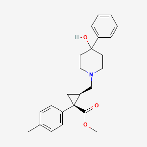 molecular formula C24H29NO3 B1139268 (S*,R*)-2-[(4-Hydroxy-4-phenyl-1-piperidinyl)methyl]-1-(4-methylphenyl)-cyclopropanecarboxylic acid methyl ester CAS No. 932736-90-8