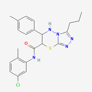molecular formula C22H24ClN5OS B11392740 N-(5-chloro-2-methylphenyl)-6-(4-methylphenyl)-3-propyl-6,7-dihydro-5H-[1,2,4]triazolo[3,4-b][1,3,4]thiadiazine-7-carboxamide 