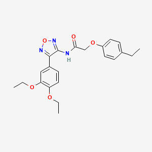 molecular formula C22H25N3O5 B11392766 N-[4-(3,4-diethoxyphenyl)-1,2,5-oxadiazol-3-yl]-2-(4-ethylphenoxy)acetamide 