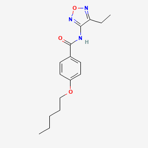 molecular formula C16H21N3O3 B11392813 N-(4-ethyl-1,2,5-oxadiazol-3-yl)-4-(pentyloxy)benzamide 