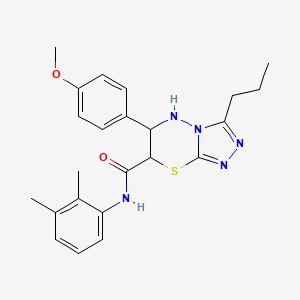 molecular formula C23H27N5O2S B11392882 N-(2,3-dimethylphenyl)-6-(4-methoxyphenyl)-3-propyl-6,7-dihydro-5H-[1,2,4]triazolo[3,4-b][1,3,4]thiadiazine-7-carboxamide 