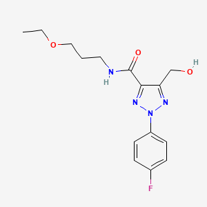 molecular formula C15H19FN4O3 B11392938 N-(3-ethoxypropyl)-2-(4-fluorophenyl)-5-(hydroxymethyl)-2H-1,2,3-triazole-4-carboxamide 