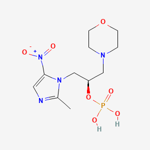 molecular formula C11H19N4O7P B1139299 Dextrorotation nimorazole phosphate ester 
