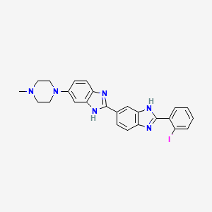 molecular formula C25H23IN6 B1139309 ortho-iodoHoechst 33258 CAS No. 158013-41-3