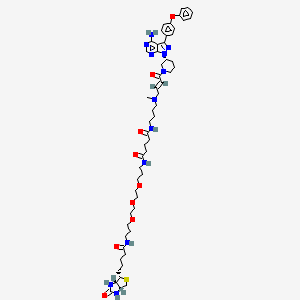 molecular formula C56H80N12O9S B1139314 Ibrutinib-biotin 