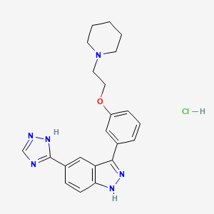 molecular formula C22H25ClN6O B1139329 CC-401 hydrochloride 