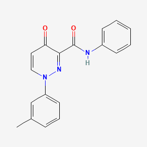 molecular formula C18H15N3O2 B11393379 1-(3-methylphenyl)-4-oxo-N-phenyl-1,4-dihydropyridazine-3-carboxamide 
