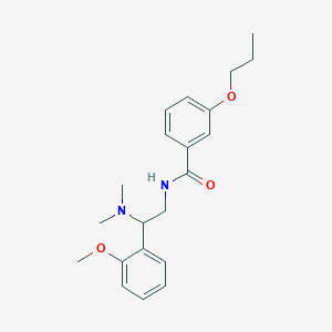 molecular formula C21H28N2O3 B11393429 N-[2-(dimethylamino)-2-(2-methoxyphenyl)ethyl]-3-propoxybenzamide 