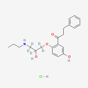 molecular formula C21H23D5ClNO4 B1139347 5-Hydroxy Propafenone-d5 Hydrochloride CAS No. 1215370-87-8