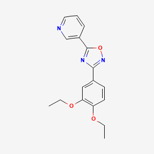 molecular formula C17H17N3O3 B11393484 3-[3-(3,4-Diethoxyphenyl)-1,2,4-oxadiazol-5-yl]pyridine CAS No. 878981-34-1