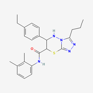 molecular formula C24H29N5OS B11393507 N-(2,3-dimethylphenyl)-6-(4-ethylphenyl)-3-propyl-6,7-dihydro-5H-[1,2,4]triazolo[3,4-b][1,3,4]thiadiazine-7-carboxamide 