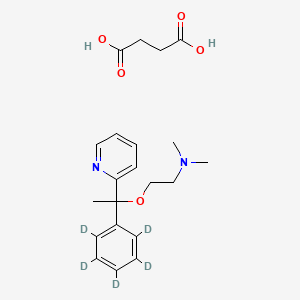 molecular formula C21H23D5N2O5 B1139351 Doxylamine (D5 succinate) CAS No. 1216840-94-6