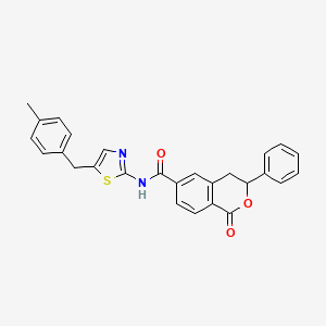 molecular formula C27H22N2O3S B11393516 N-[5-(4-methylbenzyl)-1,3-thiazol-2-yl]-1-oxo-3-phenyl-3,4-dihydro-1H-isochromene-6-carboxamide 