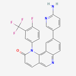 molecular formula C24H14F4N4O B1139353 QL-IX-55 CAS No. 1223002-54-7