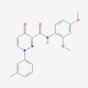 molecular formula C20H19N3O4 B11393547 N-(2,4-dimethoxyphenyl)-1-(3-methylphenyl)-4-oxo-1,4-dihydropyridazine-3-carboxamide 