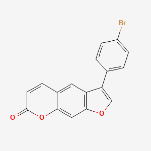 molecular formula C17H9BrO3 B11393635 3-(4-bromophenyl)-7H-furo[3,2-g]chromen-7-one 