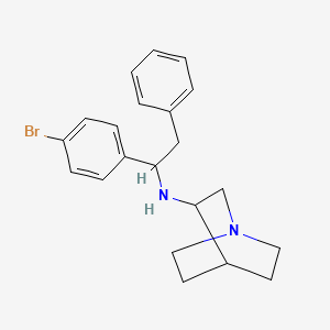 molecular formula C21H25BrN2 B11393779 N-[1-(4-bromophenyl)-2-phenylethyl]-1-azabicyclo[2.2.2]octan-3-amine 