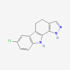 molecular formula C13H10ClN3 B11393790 7-Chloro-1,2,4,5-tetrahydropyrazolo[3,4-a]carbazole 