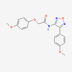 molecular formula C18H17N3O5 B11393810 2-(4-methoxyphenoxy)-N-[4-(4-methoxyphenyl)-1,2,5-oxadiazol-3-yl]acetamide 